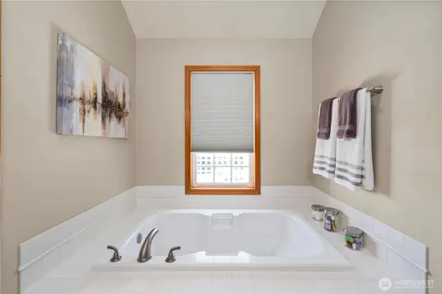 Primary suite soaking tub