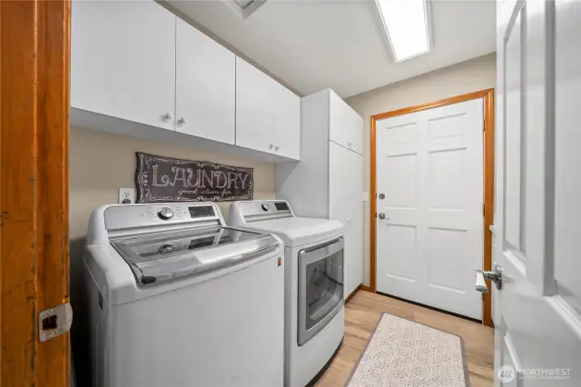 Laundry room with outside access (seller washer and dryer do not convey)