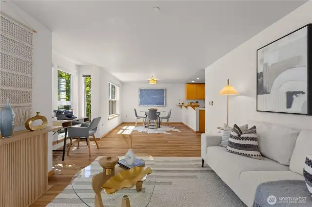 Open concept living spaces.