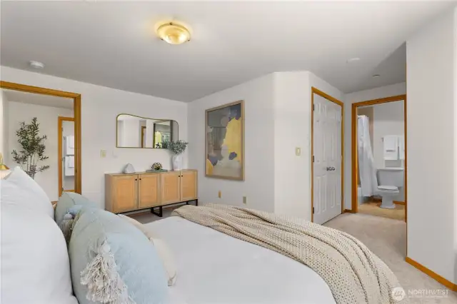 Primary bedroom with its own ensuite.