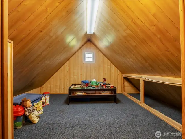 A private hidden room off of the bedroom - makes a perfect kid's play room.
