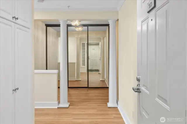View as you enter through front door.