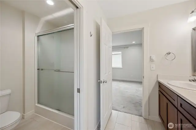 Primary bath walk-in shower