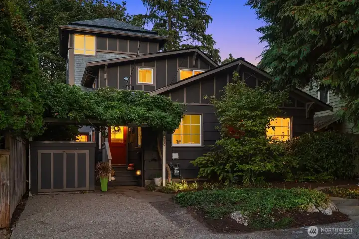 A true getaway. It feels like you are away from it all but Discovery Park, Magnolia, Ballard and the city are only miles from your door.  Architect Curtis McGuire designed the additions to keep the spirit of the 40s cottage while adding light, dimension and room for living.