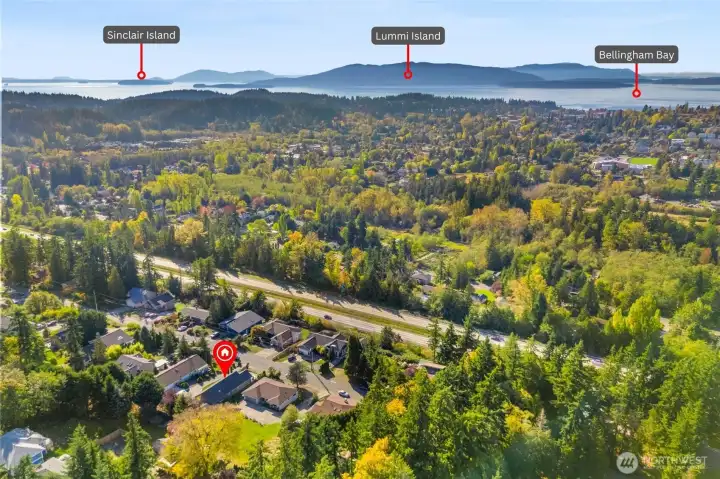 Neighborhood view with easy access to local shops and schools.