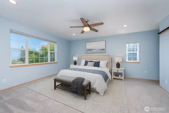 Primary Suite Virtually Staged