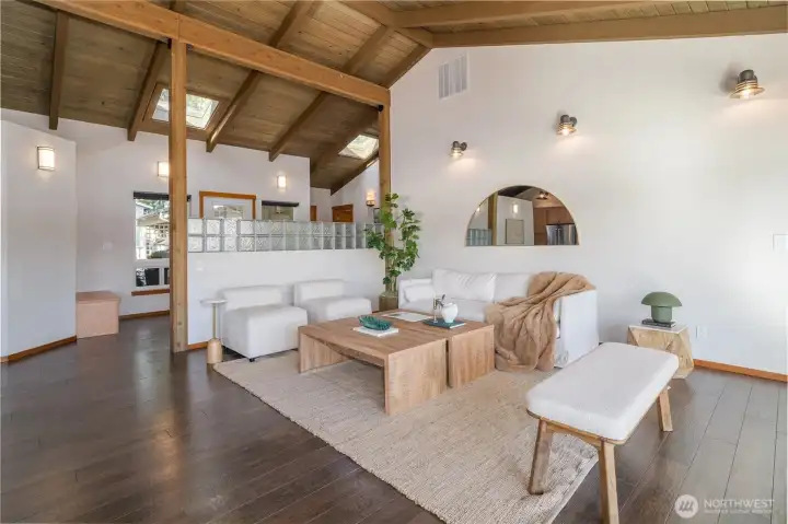 The main living space is gracious and full of light...