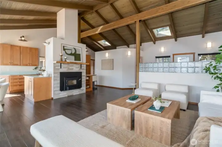 This room also offers a warm fireplace with insert for maximum heat.