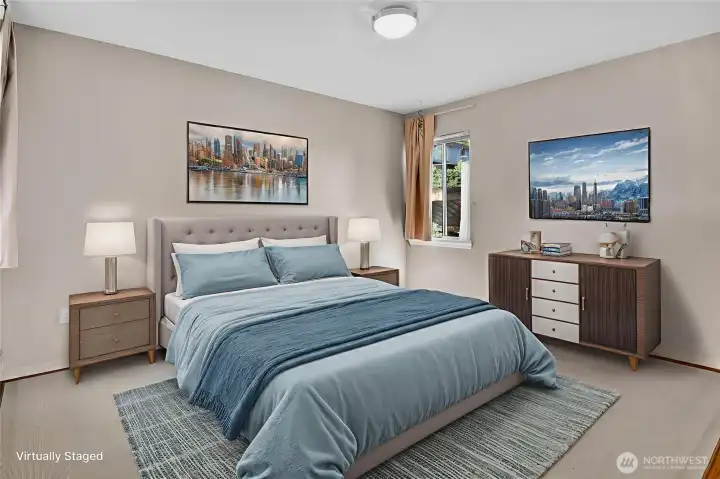 Another spacious bedroom! Virtually staged.