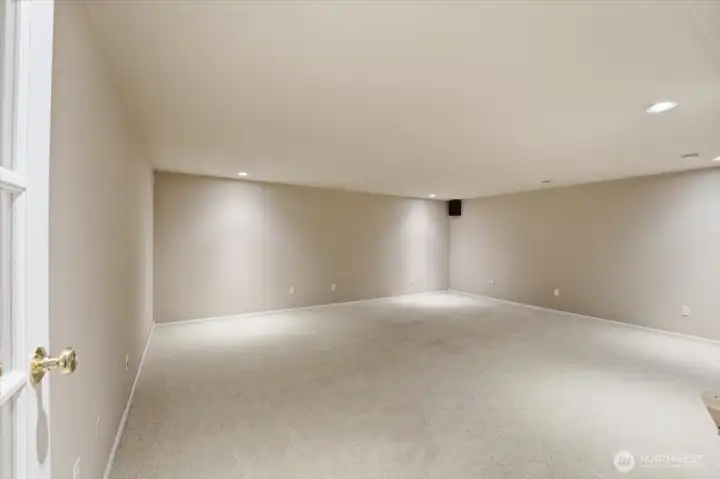 HUGE family room downstairs.