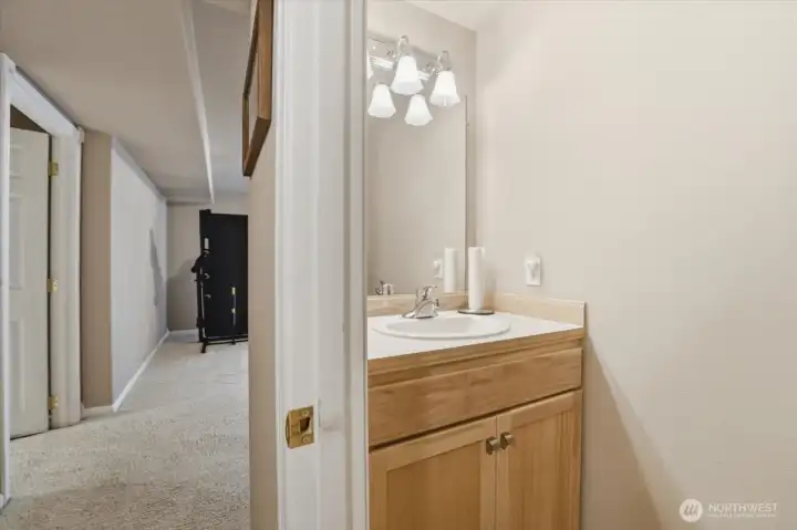 1/2 bathroom downstairs.