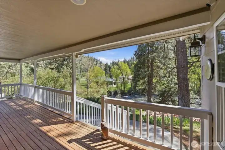 Large wrap-around deck.