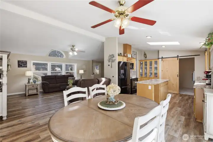 Opens to living room.