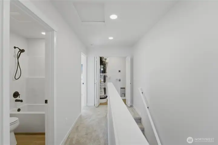 Upstairs landing with natural light and open sightlines