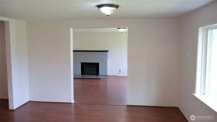 View from the kitchen towards the living room