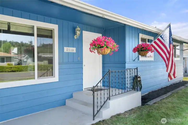 Covered Front Porch.