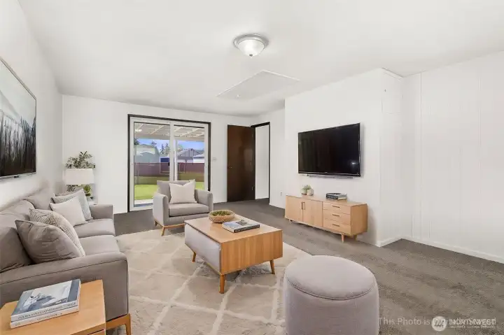 Family Room Virtually Staged