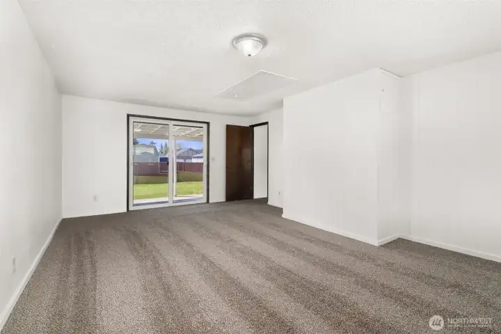 Family Room with opening to covered patio.