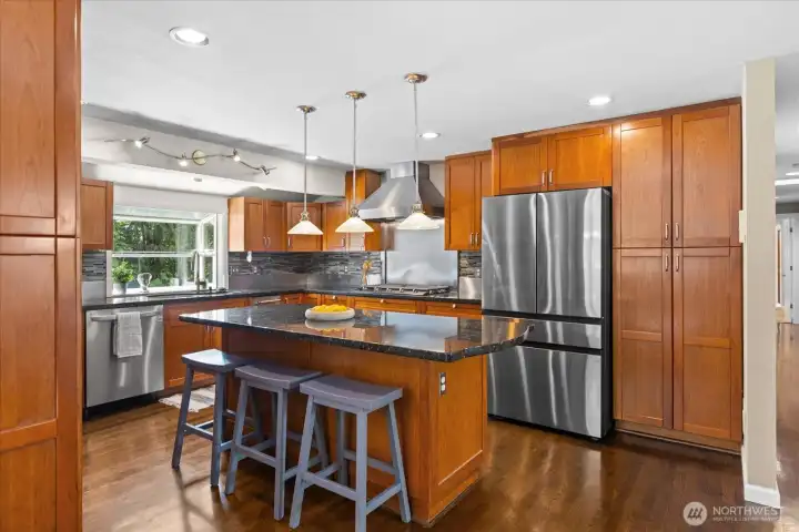 Newer stainless appliances.