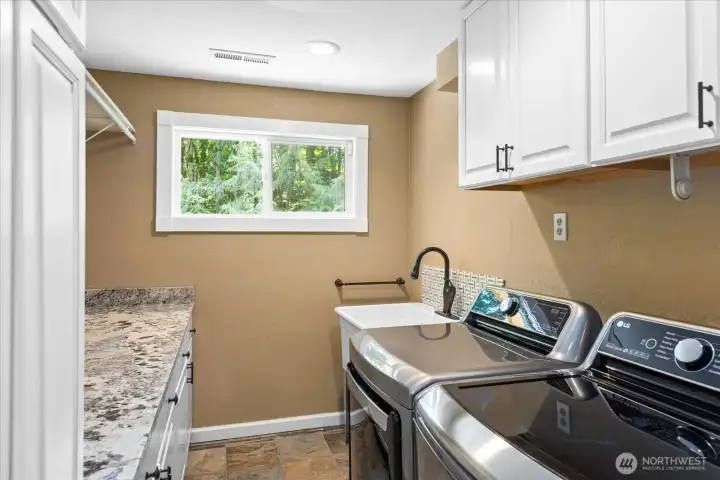 Large laundry downstairs.
