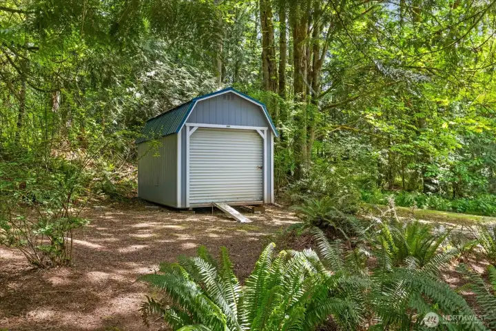 Storage shed.