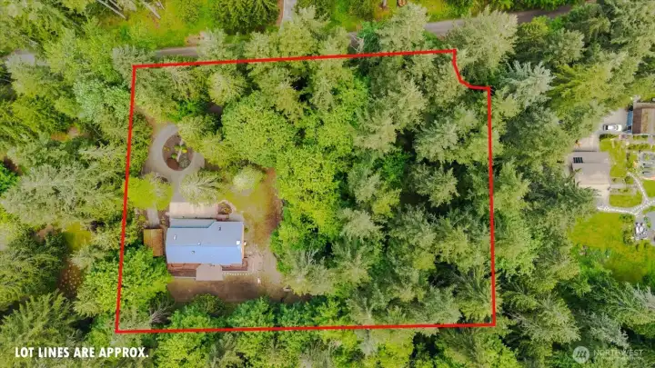 Convenient circular driveway.