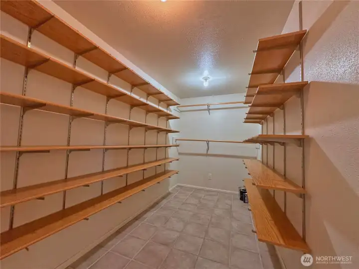 The massive pantry space to keep cookware, small appliances, and essentials neatly organized.