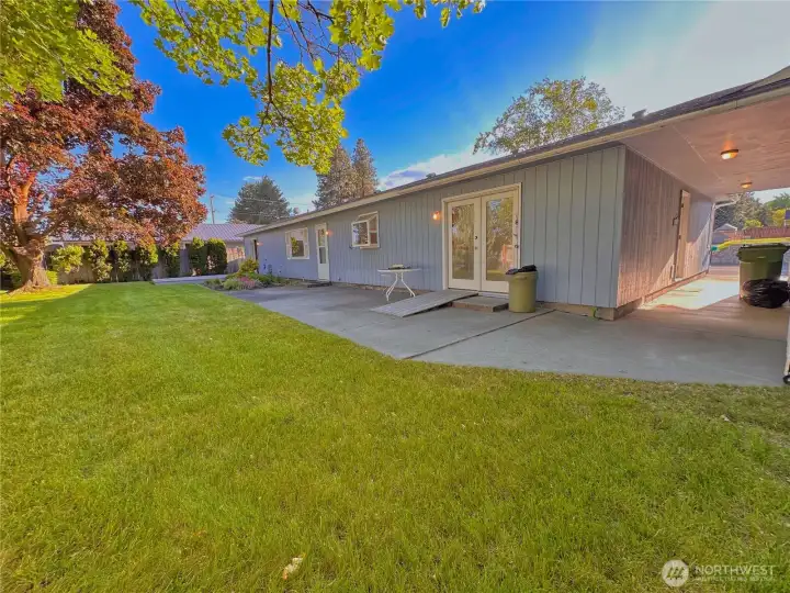 The 444sf back patio offers an inviting outdoor retreat, ideal for relaxing, entertaining, or enjoying quiet moments.