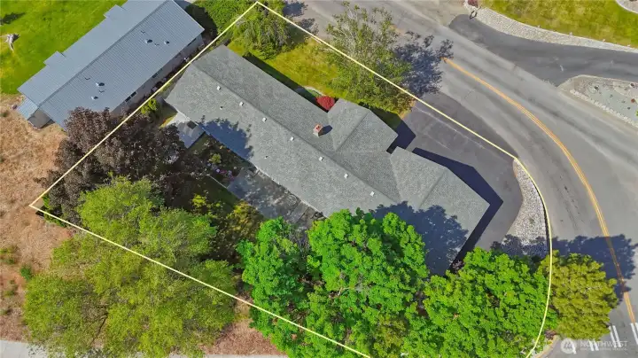 Aerial view from back side of property *lot lines for visual purposes.