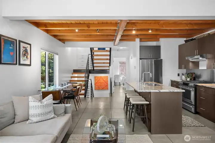 Open gathering spaces create the perfect environment for entertaining and daily living. Open gathering spaces create the perfect environment for entertaining and daily living.