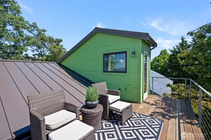 Enjoy elevated outdoor living with skyline views and multiple spaces for gathering and lounging. Enjoy elevated outdoor living with skyline views and multiple spaces for gathering and lounging.