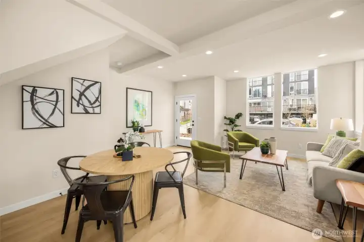 Dedicated dining space ideally positioned for effortless dinner parties and daily living. (photos are of model home, same community similar finishes)