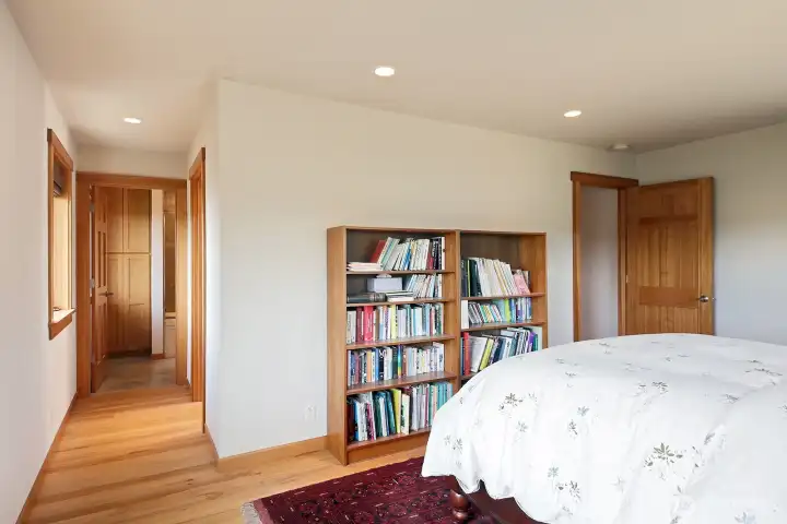 Primary bedroom. Straight ahead is the full bath. A walk in closet with built in shelving is to the right just before the bathroom door. Primary bedroom. Straight ahead is the full bath. A walk in closet with built in shelving is to the right just before the bathroom door.