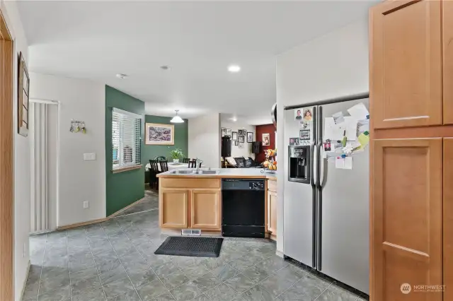 Close to dining area and utility off kitchen makes it very handy.