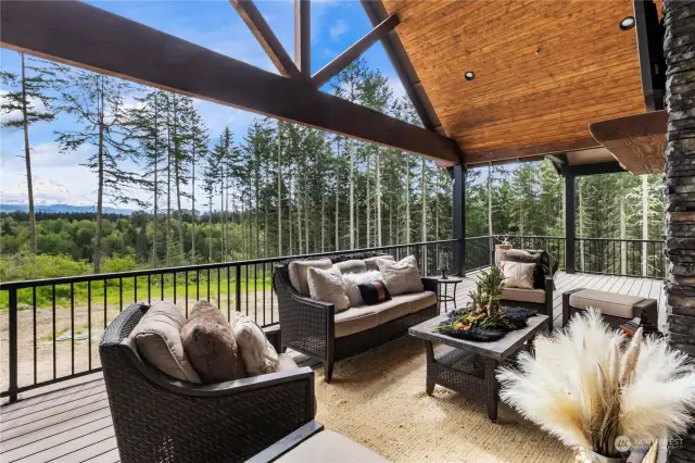 Porch facing Mt. Rainier