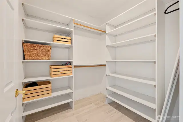 Primary walk in closet