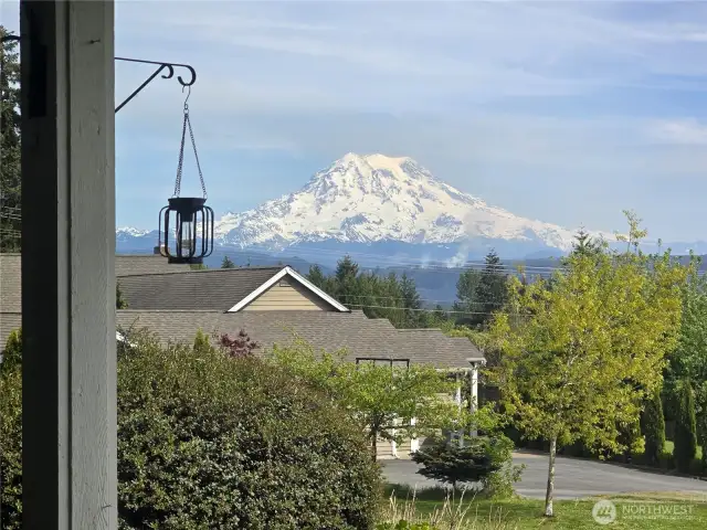 View of Mt. Rainier from front porch