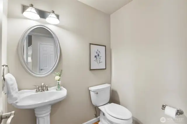 Downstairs half bath for guests