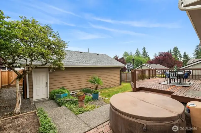 Room for hot tub, small pond and garden space