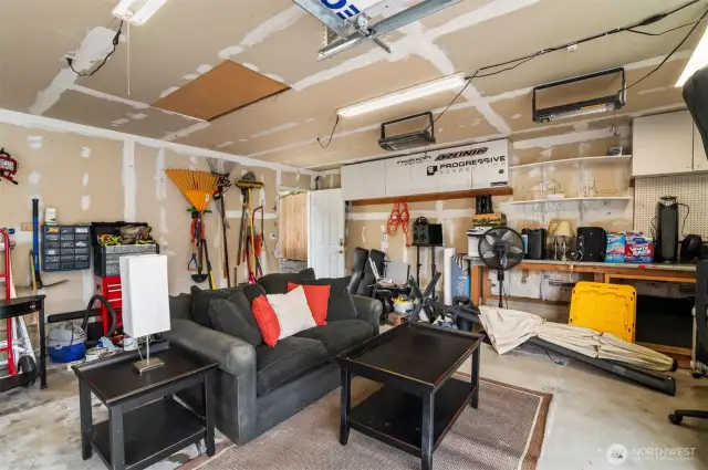 extra storage area or entertainment space in garage