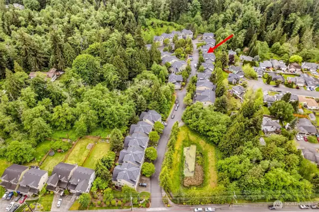 This home sits well into the community, creating a quiet setting.