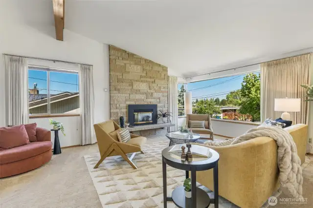 Vaulted ceilings and amazing natural light!