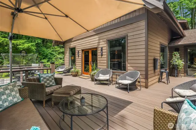 Great spaces for entertaining or relaxing.