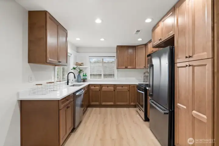 Tons of cabinet space including a pantry