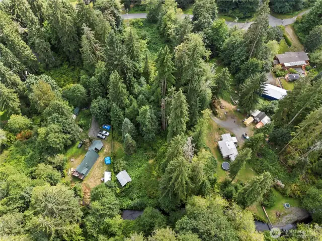 The back edge of the property backs to Tiger Creek