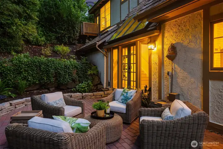 Multiple seating areas create inviting spaces to relax or host guests
