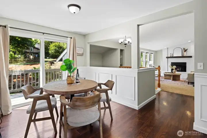Kitchen with eating area and slider