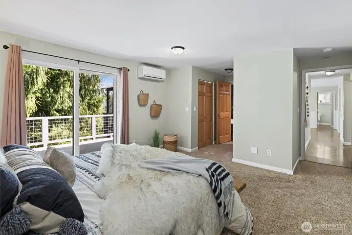 Looking toward deck and ensuite bath