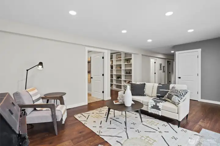 Gorgeous built-ins and a peek toward other rooms