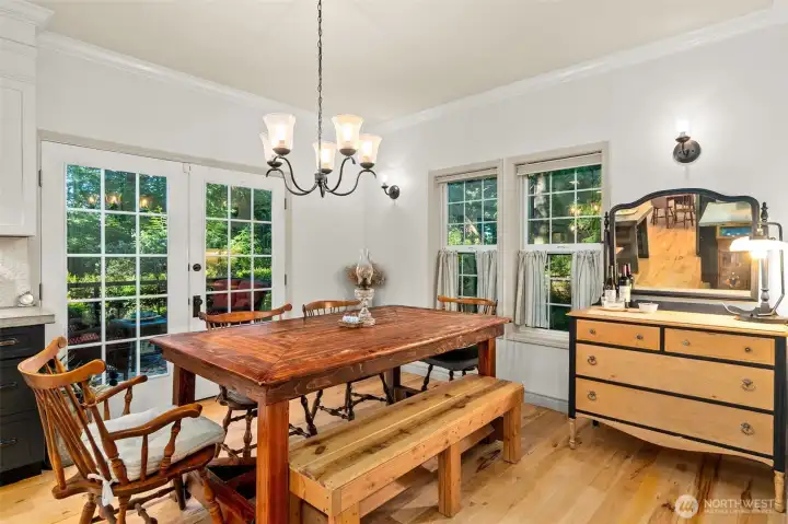 Dining Room and french doors to covered back patio Dining Room and french doors to covered back patio
